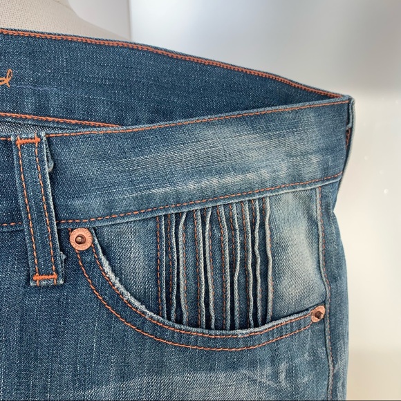 7 for all mankind denim front slit skirt - Picture 6 of 8